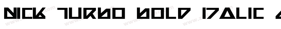 Nick Turbo Bold Italic Las字体转换